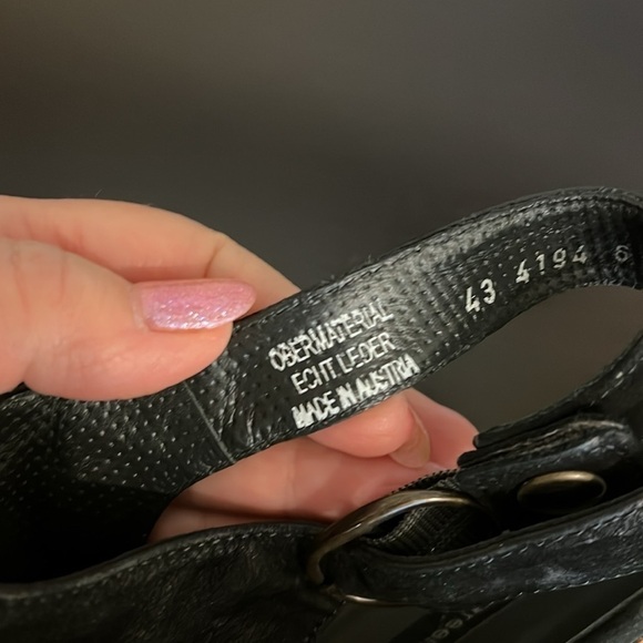 Paul Green Rival Sandal, black nubuck leather, scrunched look,slingback, 8.5 - Picture 12 of 16